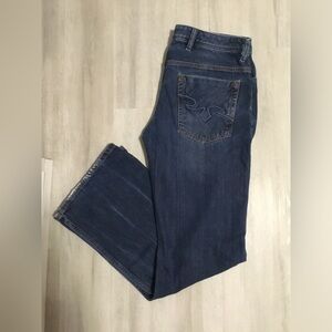 DIESEL Zaghor Blue Denim Pocket Embroidery Button Fly Straight Leg Jeans 34X32